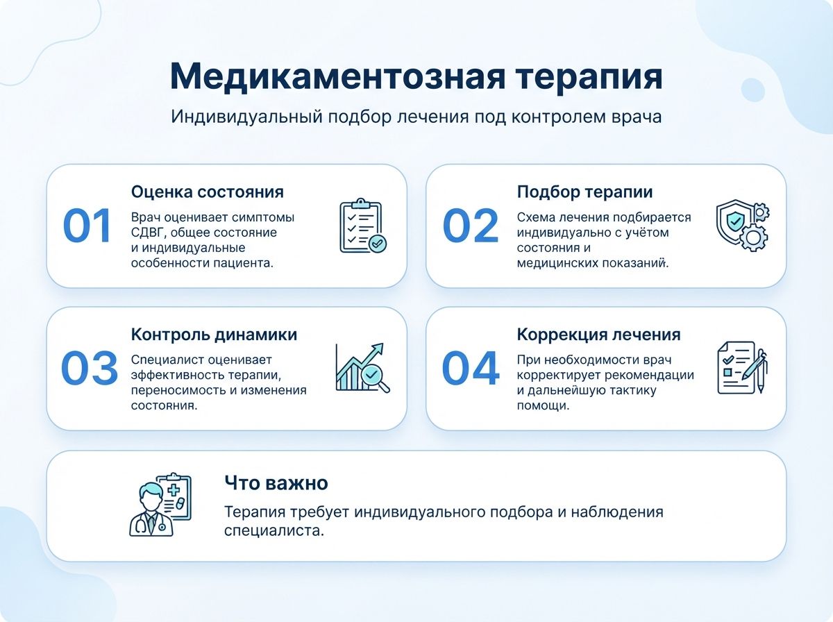 Лечение СДВГ в Карасуке у детей и взрослыхинфографика